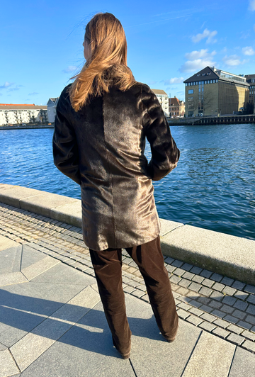 Mørkebrun sæl frakke - Vintage